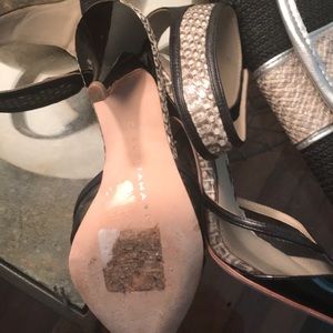 Elie Tahari Shoes - black and leopard printed pointed heels Elie Tahari Shoes - black and leopard printed pointed heels
